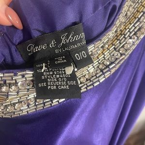 Purple Prom/Formal Gown Size 0 by Dave & Johnny. Perfect condition